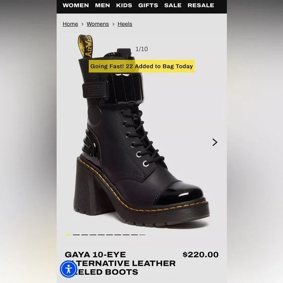 BRAND NEW IN BOX Martens Gaya 10i heeled boots